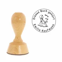 Kinder Ex Libris Holzstempel rund d-40 mm Kinder Ex Libris Holzstempel rund d-40 mm